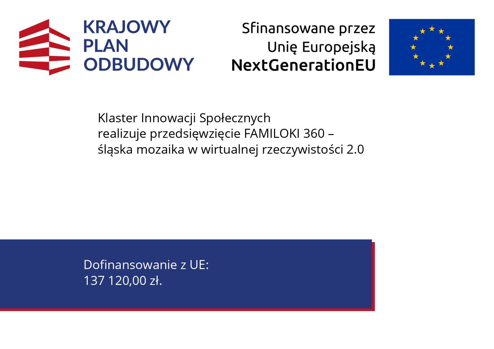 Plakat &ndash; informacja o finansowaniu projektu