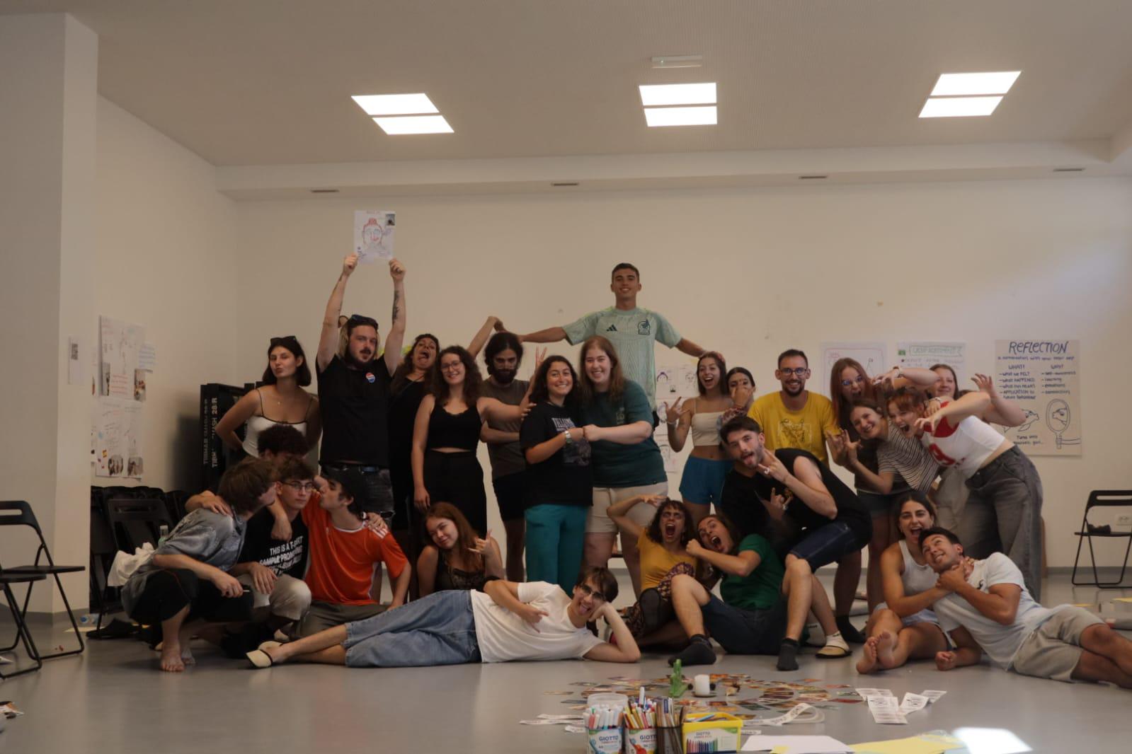 Group photo — Unfiltered: Gallery of Inner Self participants posing in the studio